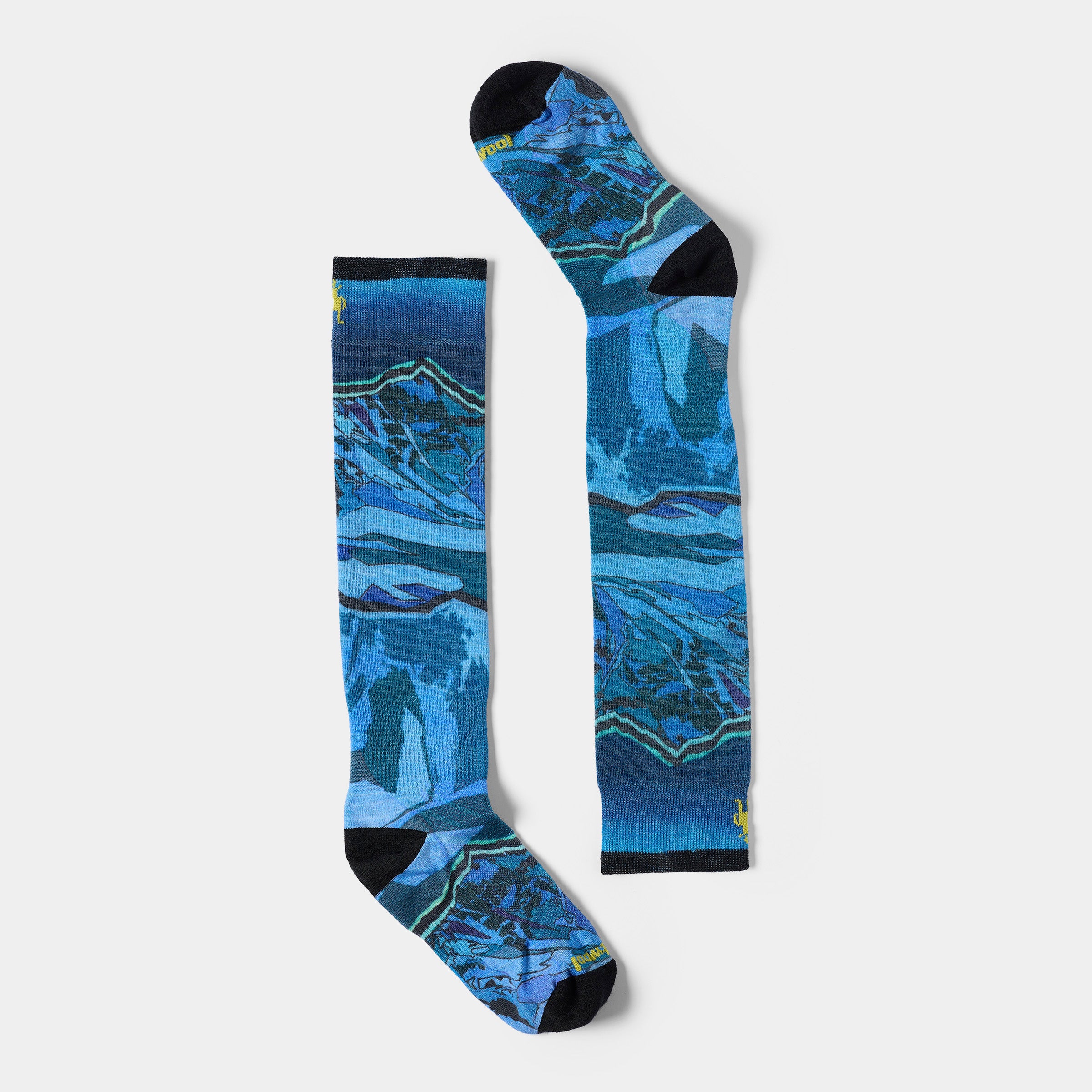 Junior Ski Storm Peak Print Over the Calf Socks